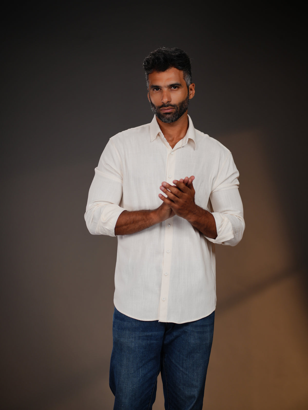 Regular Fit Linen-Blend Shirt