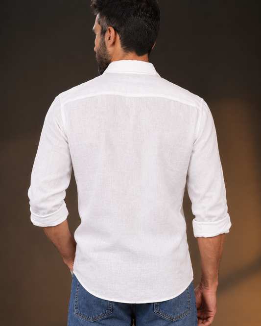 Long sleeve while shirt
