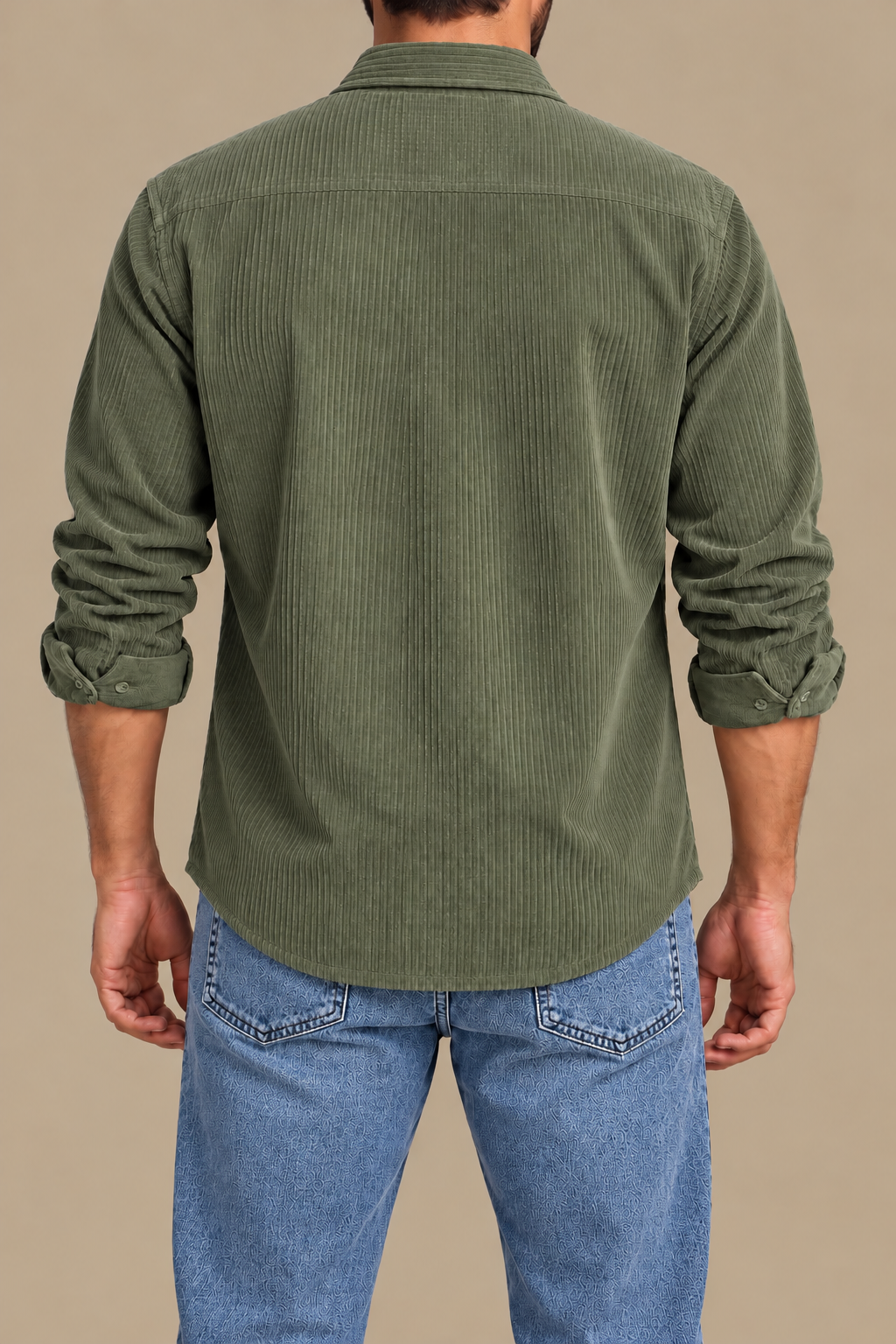 Olive velvet shirt
