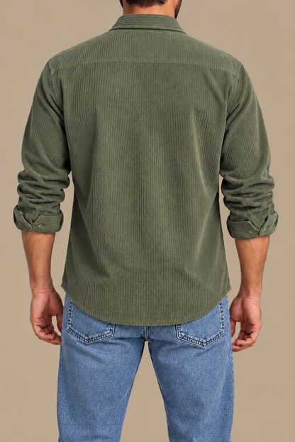 Olive velvet shirt