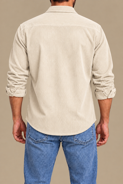 Beige velvet shirt