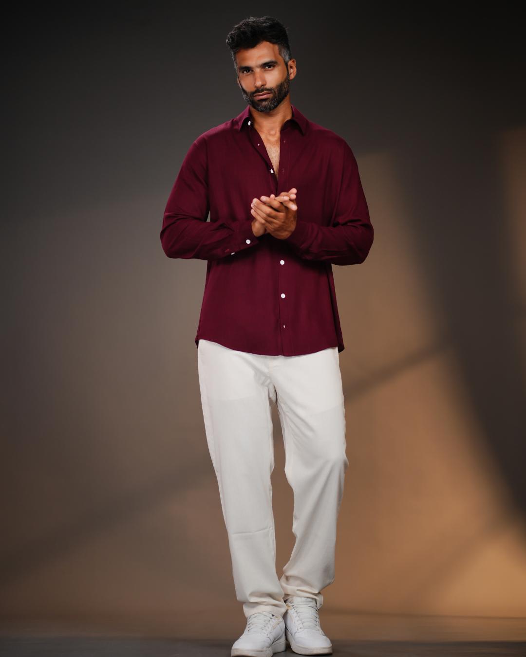 Regular Fit Linen-Blend Shirt
