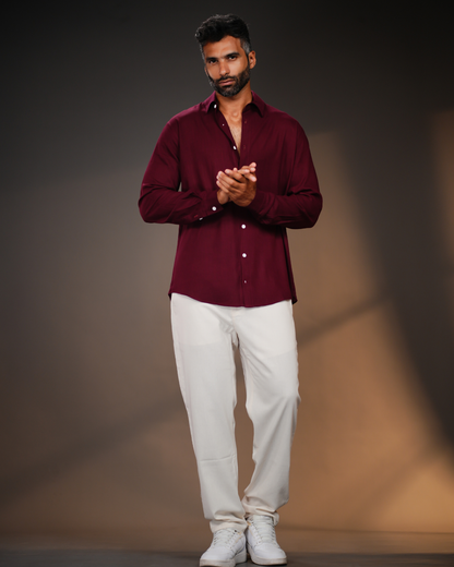 Regular Fit Linen-Blend Shirt